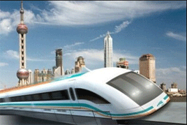 Maglev train in Shanghai - Connection Pudong airport to city center in only 8 minutes